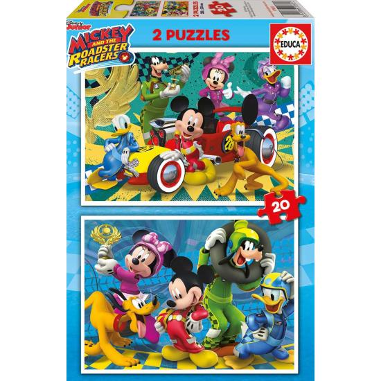 Puzzle Educa Mickey e os Superpilotos 2 x 20 peças