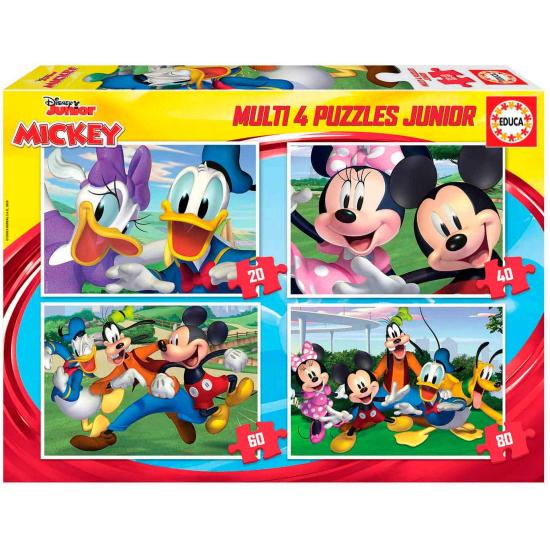 Puzzle progressivo Educa Mickey e seus amigos 20+40+60+80 peças