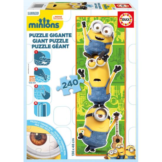 Puzzle Educacional Minions Gigante 240 Peças