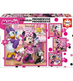 Puzzle Educa Minnie Progressive Happy Helpers 12+16+20+25 Pz