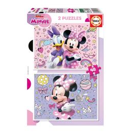Puzzle Educa Minnie de 2 x 48 peças