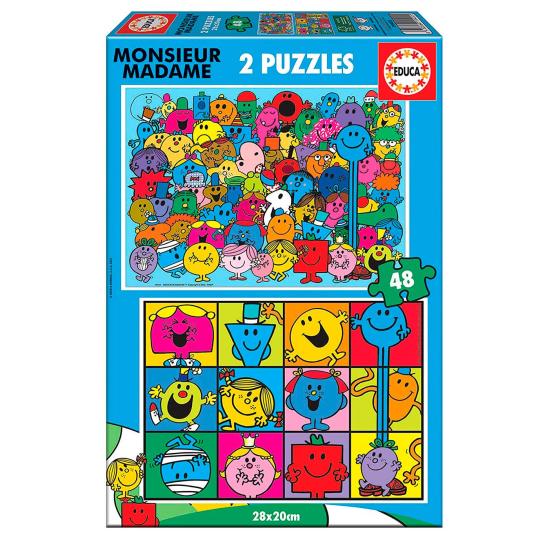 Puzzle Educa Monsieur Madame de 2 x 48 peças