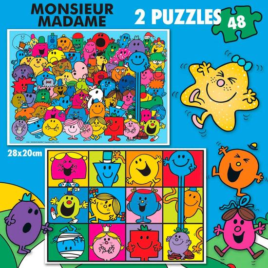 Puzzle Educa Monsieur Madame de 2 x 48 peças