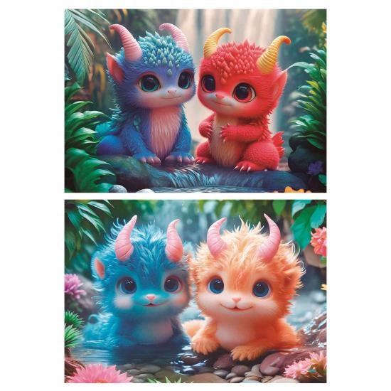 Puzzle Educa Monstros Adoráveis 2 x 100 Peças