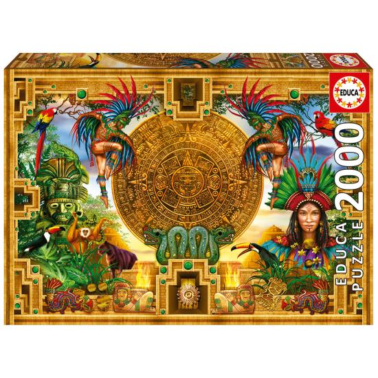 Puzzle Educa Montagem Asteca Maia de 2000 Peças