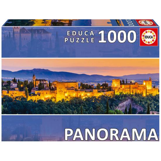 Puzzle Educa Panorama Alhambra, Granada de 1000 Pçs