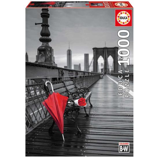 Puzzle Educa Red Guarda-chuva, Ponte do Brooklyn 1000 Peças
