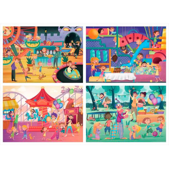 Educa Park Puzzle + Festa Infantil Progressivo 20+40+60+80 peça