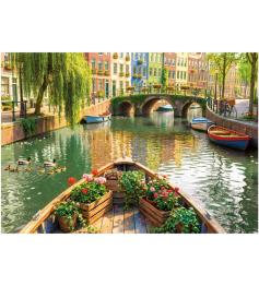 Puzzle Educa Passeio De Barco Em Amsterdã 1000 peças