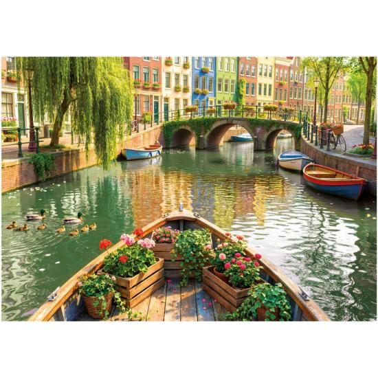 Puzzle Educa Passeio De Barco Em Amsterdã 1000 peças