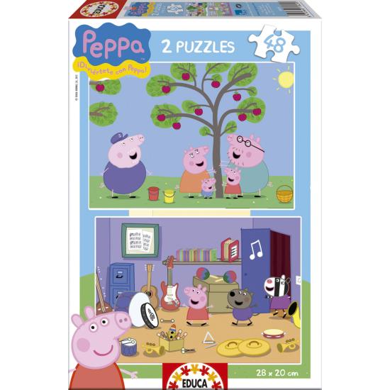 Puzzle Educa Peppa Pig 2 x 48 peças