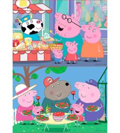 Puzzle Educa Peppa Pig 2 x 25 peças de madeira