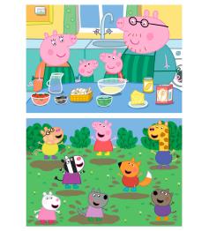 Puzzle Educa Peppa Pig de 2 x 25 peças de madeira