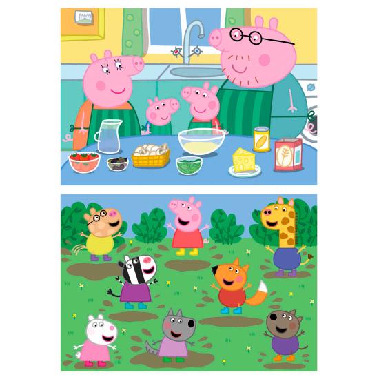 Puzzle Educa Peppa Pig de 2 x 25 peças de madeira Puzzle Educa Peppa Pig de 2 x 25 peças de madeira