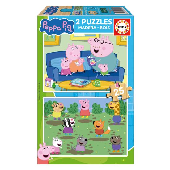 Puzzle Educa Bluey de 2 x 25 peças de madeira Puzzle Educa Bluey de 2 x 25 peças de madeira