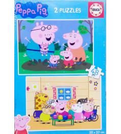 Puzzle Educa Peppa Pig de 2 x 48 Peças