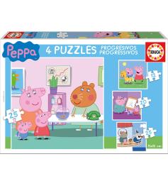 Puzzle progressivo Educa Peppa Pig 12+16+20+25 peças