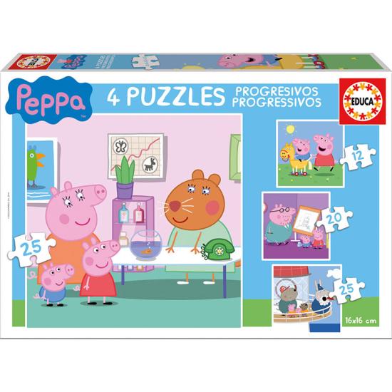Puzzle progressivo Educa Peppa Pig 12+16+20+25 peças