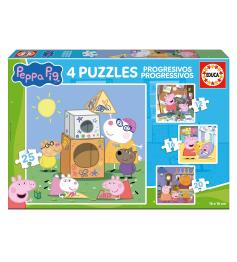 Puzzle progressivo Educa Peppa Pig 12+16+20+25 peças