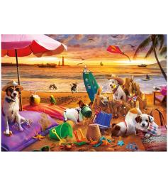 Puzzle Educa Cães Brincando na Praia 1000 Peças