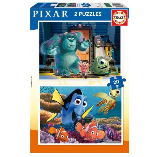 Puzzle Educa Pixar de 2 x 20 Peças