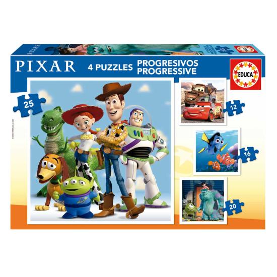 Puzzle Educa Pixar Progresivo 12+16+20+25 peças Puzzle Educa Pixar Progresivo 12+16+20+25 peças