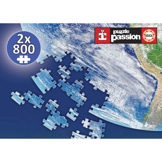 Educa Round Planet Earth Puzzle 2 x 800 peças Educa Round Planet Earth Puzzle 2 x 800 peças