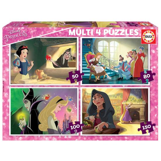Puzzle Educa Princesa e Vilões Multi Progressivo 50+80+100+150