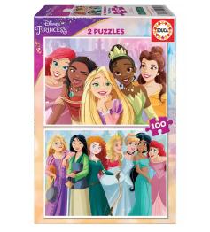 Puzzle Educa Princesas Disney 2 x 100 Peças
