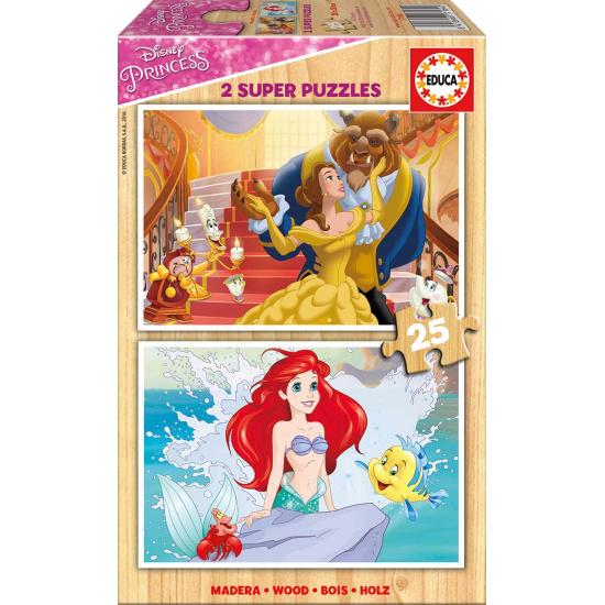 Comprar Puzzle Educa Princesas Disney de 2 x 25 Peças de madeira