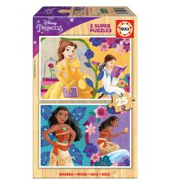 Puzzle Educa Princesas Disney de 2 x 25 Peças de madeira