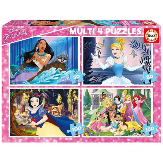 Puzzle Educa Disney Princesas Multi Progressivo 50+80+100+150 p