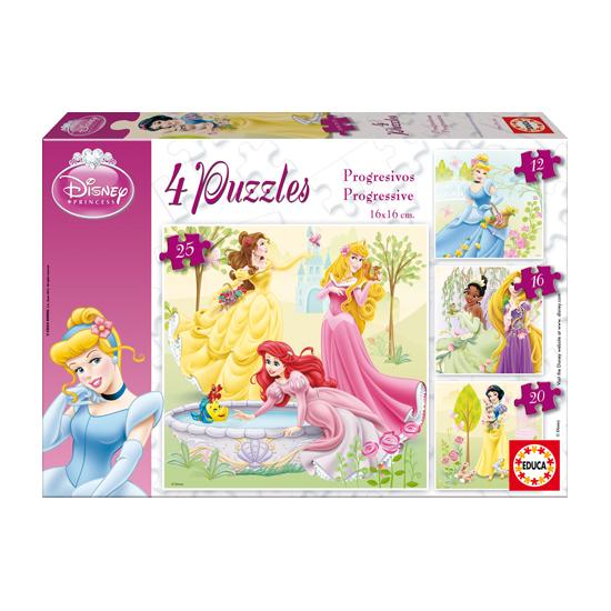 Puzzle Educativo Princesas Progressivo 12+16+20+25 Peças