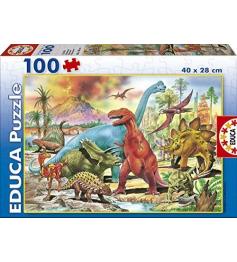 Puzzle Educa Dinossauros 100 Peças