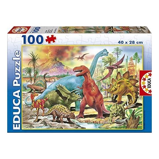 Puzzle Educa Dinossauros 100 Peças