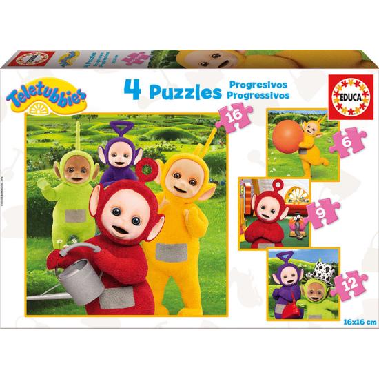 Teletubies de Puzzle progressivo Educa 6+9+12+16 peças