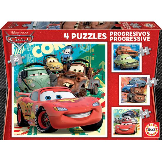 Educa Progressive Puzzle Cars 2 12+16+20+25 Educa Progressive Puzzle Cars 2 12+16+20+25