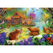 Puzzle Educa Vila Capivara de 500 peças