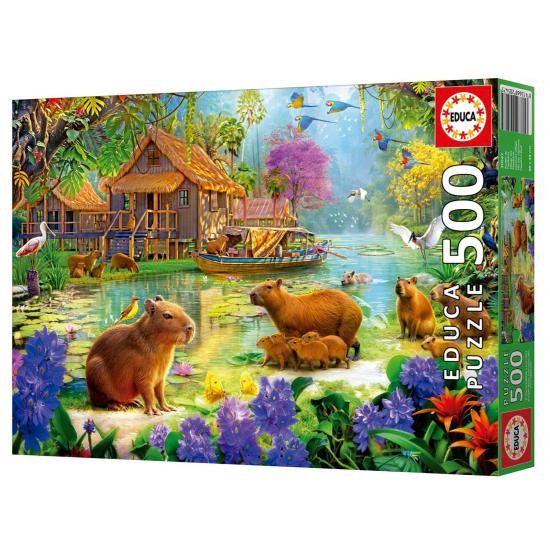 Puzzle Educa Vila Capivara de 500 peças