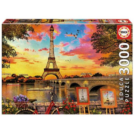 Puzzle Educa Sunset em Paris 3000 Peças