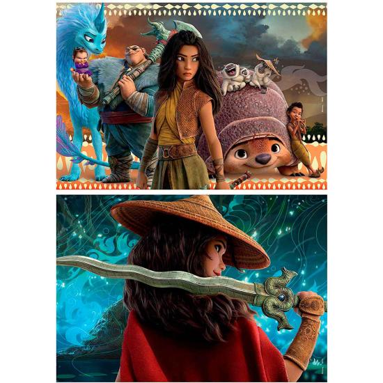 Puzzle Educa Raya e o último dragão 2 x 50 peças de madei