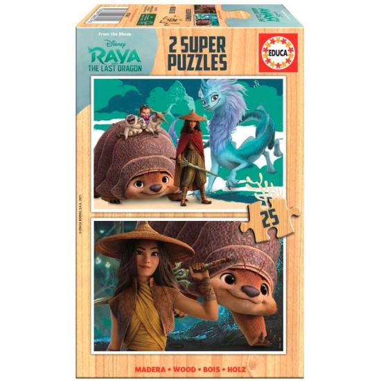 Puzzle Educa Raya e o último dragão 2 x 25 peças de madei