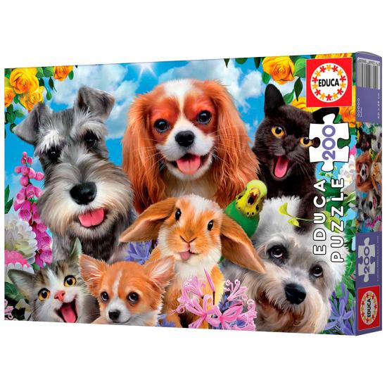 Puzzle Educa Selfie de animal de estimação 200 peças