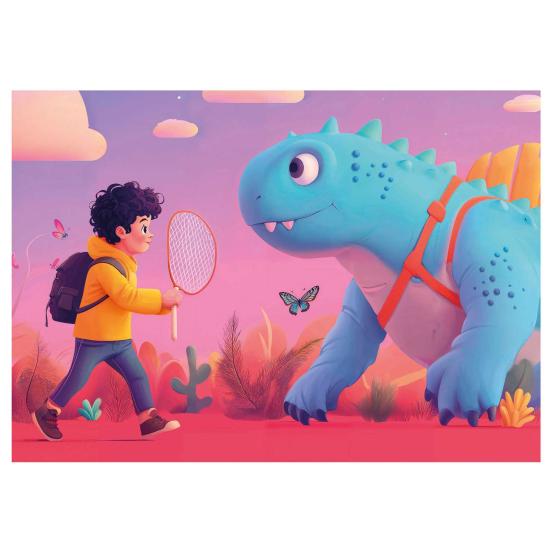 Puzzle Educa Dinossauros fofos Progressivo 20+40+60+80 peças