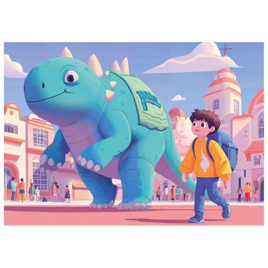 Puzzle Educa Dinossauros fofos Progressivo 20+40+60+80 peças