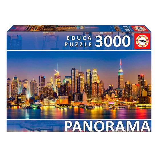 Puzzle Educa Skyline New York panorâmico 3000 peças