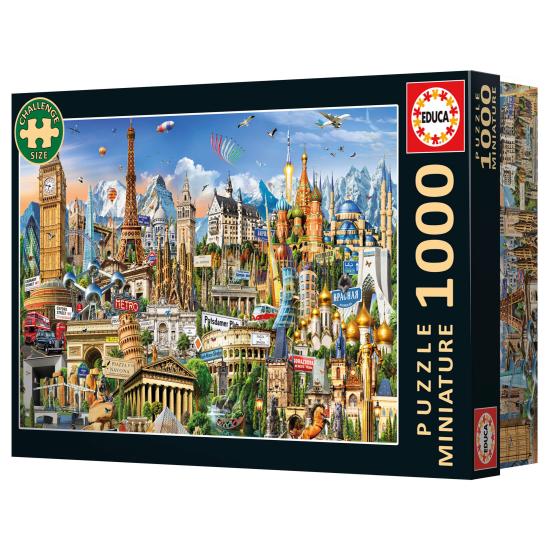 Puzzle Educa Símbolos da Europa (Peças em miniatura) 1000 peças Puzzle Educa Símbolos da Europa (Peças em miniatura) 1000 peças