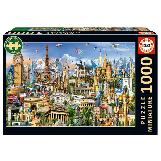 Puzzle Educa Símbolos da Europa (Peças em miniatura) 1000 peças Puzzle Educa Símbolos da Europa (Peças em miniatura) 1000 peças