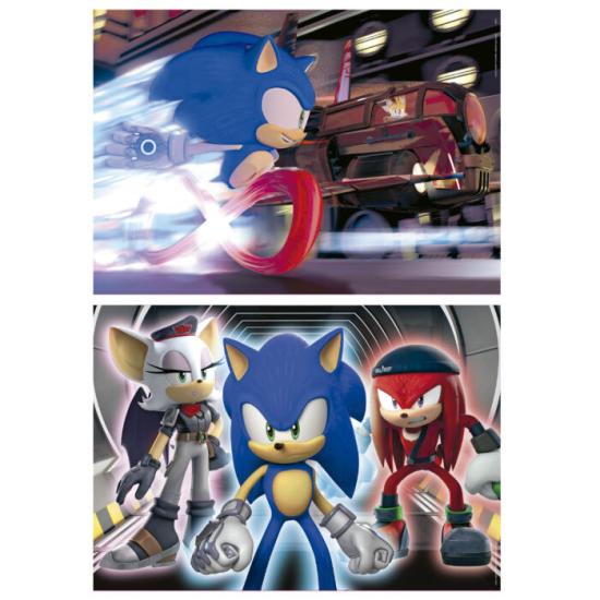 Puzzle Educa Sonic Prime Neón de 2 x 100 peças