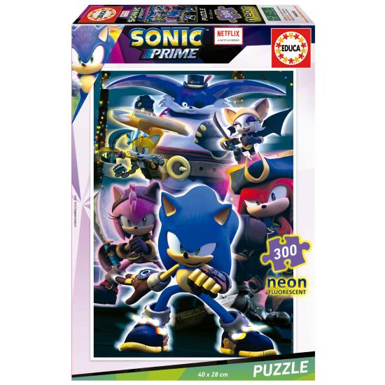 Puzzle Educa Sonic Prime Neón de 300 Peças